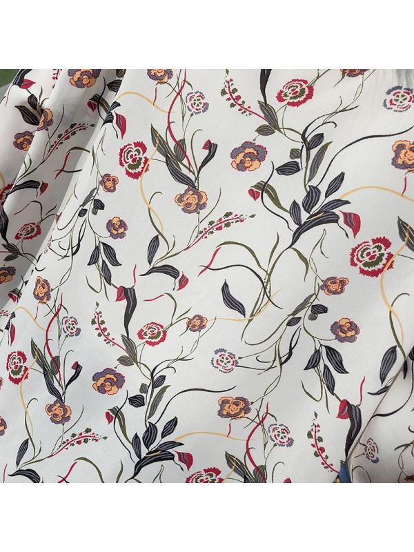 Women Mid-Length Chiffon Print Sun Protection Clothing Seven-Point Sleeve Cardigan