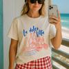 Unisexs La Dolce Vita Graphic Oversized Streetwear Cotton Short Sleeve All Season Casual Tee