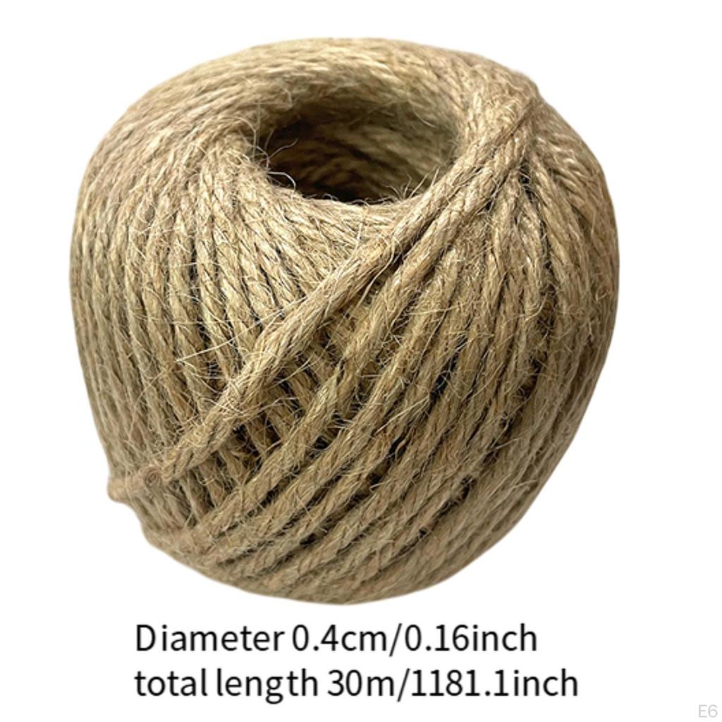 Fine Jute Twine Hemp Gift Wrapping Rope for DIY Artwork Packing Bundling