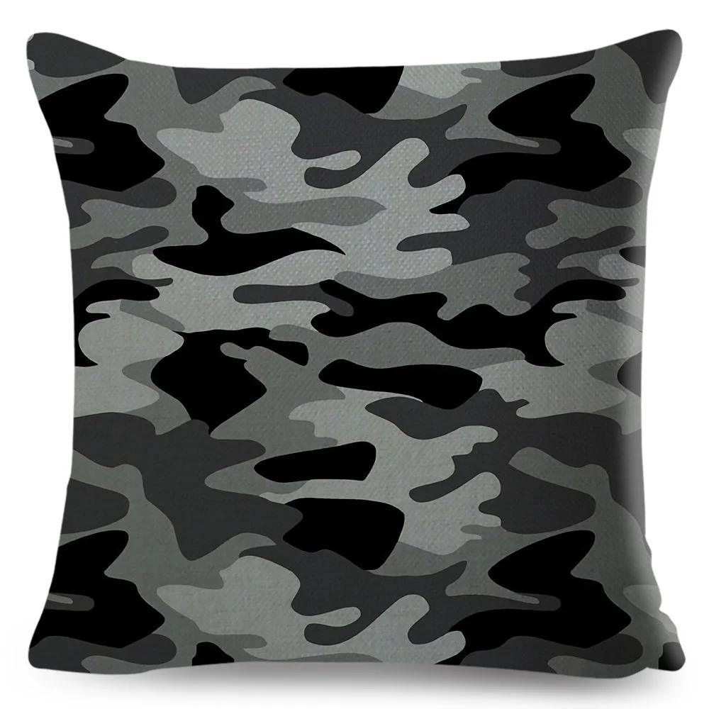 Heimdeko Geometrische Kissenbezüge Dekorative Militär-Camo Kissenbezüge Schlafzimmer Wohnzimmer Sofa Autos