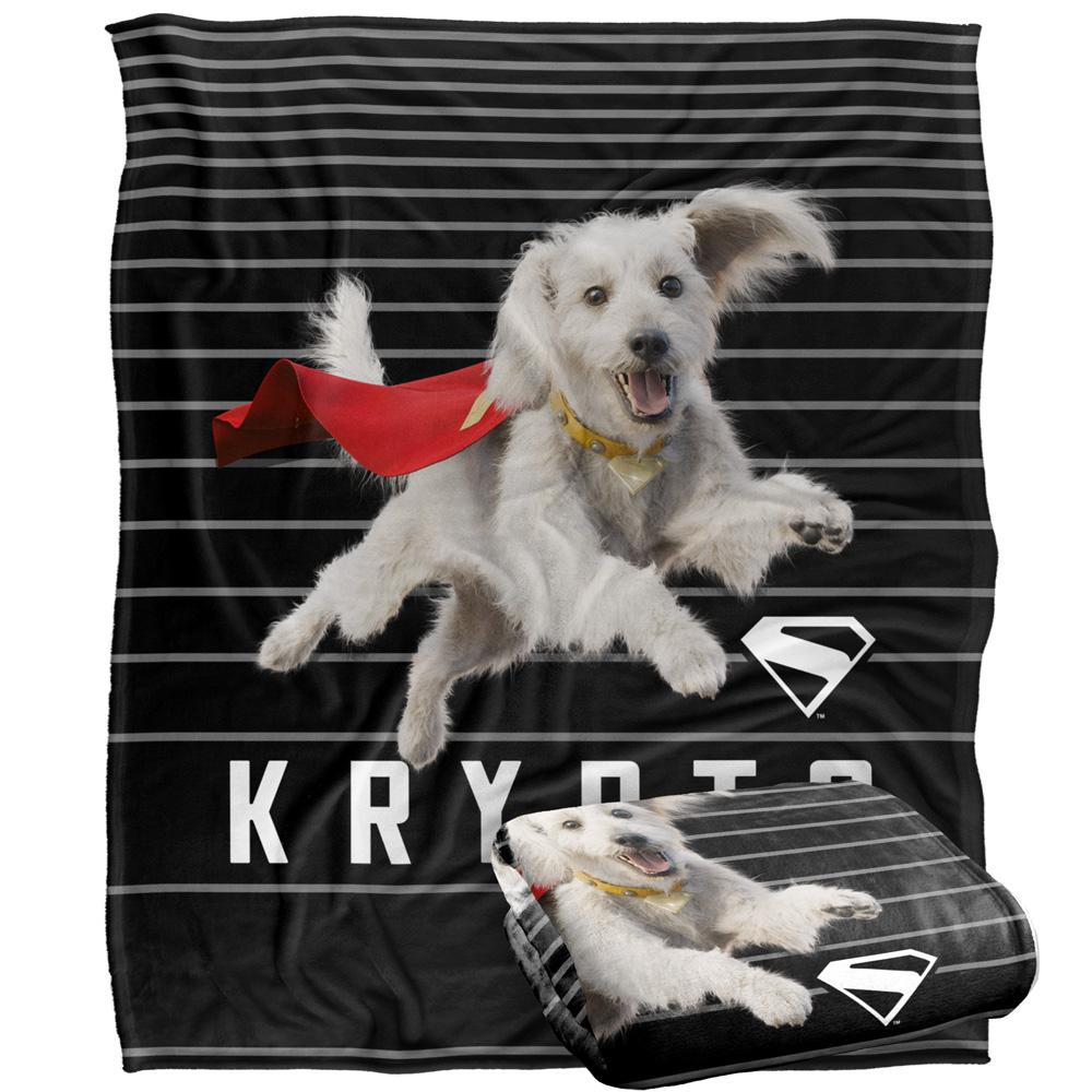 Superman Silky Lines Krypto Supersoft Blanket