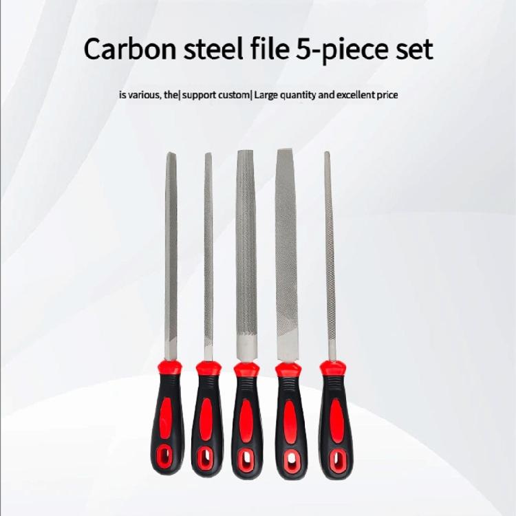 5 Stück 6/8/10/12 Zoll Hochleistungs-Kohlenstoffstahl-Feilenkollektion für Holz-Metallbearbeitung Sortiment Handwerk und Formgebung