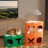 Space-Saving Felt Cat Bed Wear Resistant Semi-Enclosed Cat Bed Cat Hiding House  Indoor Cats