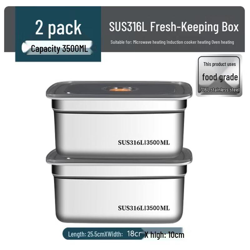 Mengzhang 316 Stainless Steel Food Storage Container Set