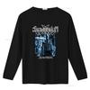 Sacramentum Lontano Dal Sole Stampa Castello Gotico Maglietta Perfetta Per Fan Metal vintage Lavata Unisex Leggermente Casual