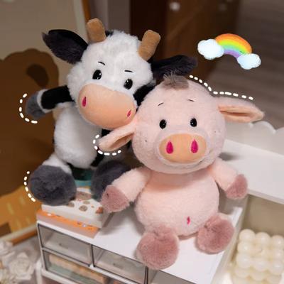Aranyos Farm Aranyos Malac Tehén Plüss Játék Baba Puha Malac Baba Baba Dísz Otthoni Kanapé Gyerekek Fiúk és Lányok Születésnapi Ajándék