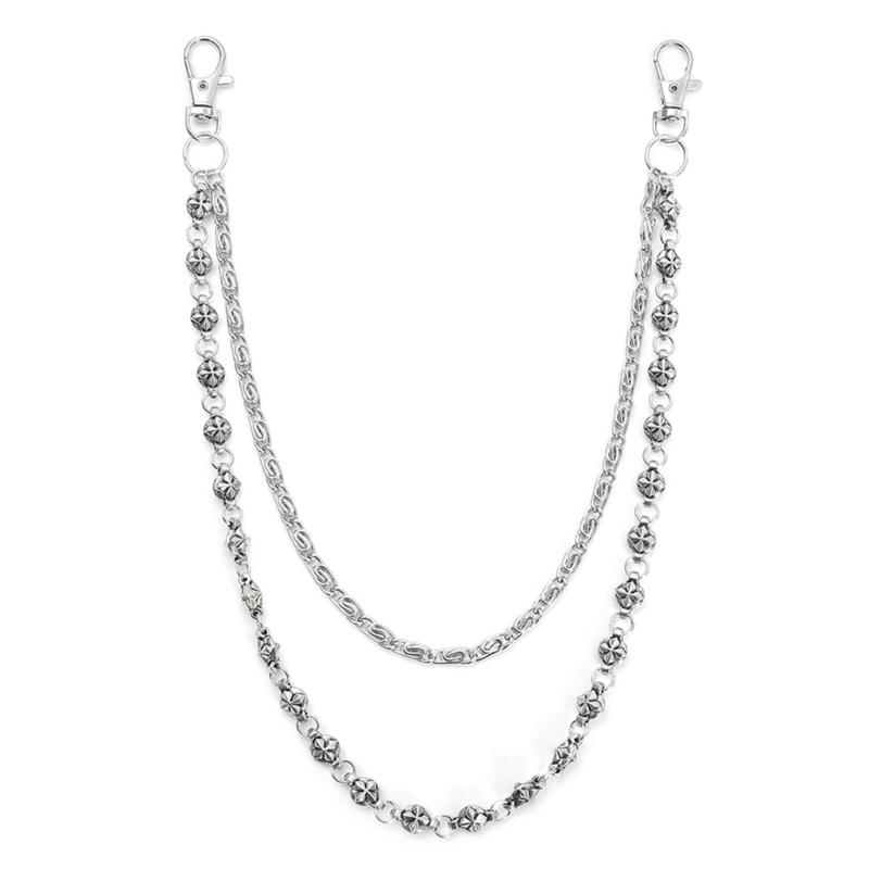 Streetwear Punk Avangardist Lanț de Jeans Hip Hop Unisex Strat Dublu Accesoriu Talie Bijuterii de Corp Handmade pentru Femei Bărbați