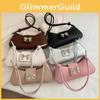 Stylish White Pu Shoulder Bag For Casual Everyday Use With Cute Bow Design