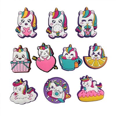 10 Uds. Lindos dijes de zapatos de PVC de caballo para decoración de zapatos