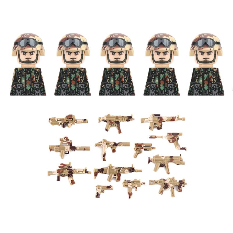 MOC Militär Sowjetischer US-Soldat Figur Baustein Kavallerie Pilot Westlicher Cowboy Detektiv Waffe Schwert Umhang Kinder Spielzeug Geschenk K148