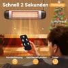 Infrarot-Außenheizung - NETTLIFE - 2500W - Wandmontage - Fernbedienung - 3 Heizstufen