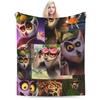 Pingwiny z Madagaskaru Merch Kocie Miękki Polarowy Koc Piknikowy Wygodne Narzuty