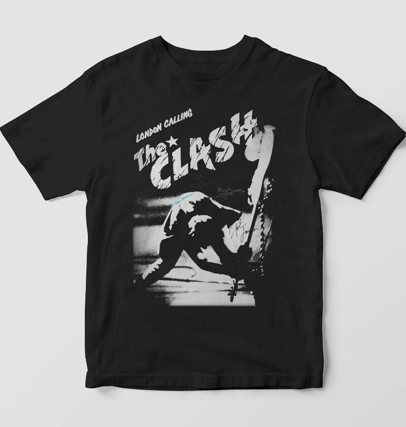 The Clash T Shirt London Calling Mens Black Punk Rock Metal Unisex Gift Unisex T-Shirt L