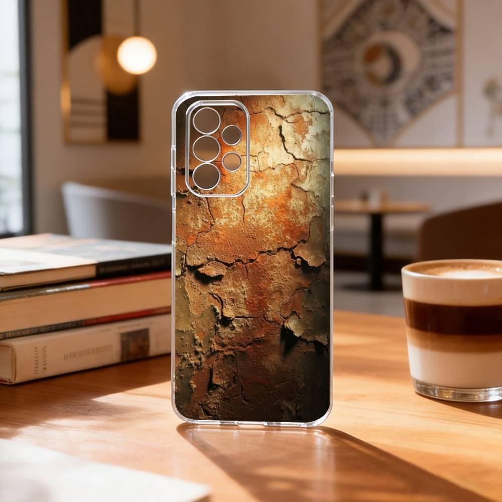 

Industrial Style Retro Rusty Phone Case For Samsung S25,S24,S21,S22,S23,S30,Ultra,S20,Plus,Fe Transparent Cover Samsung S21Ultra