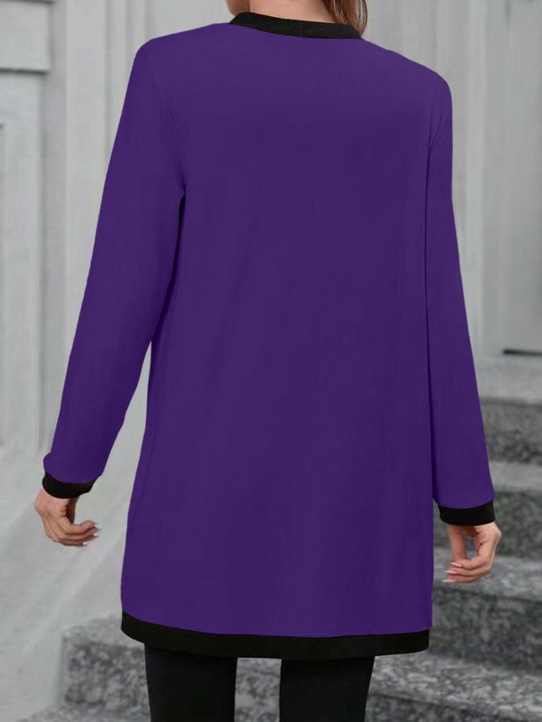 2025 Women's Fashion Color Block Patchwork Single-Breasted Top