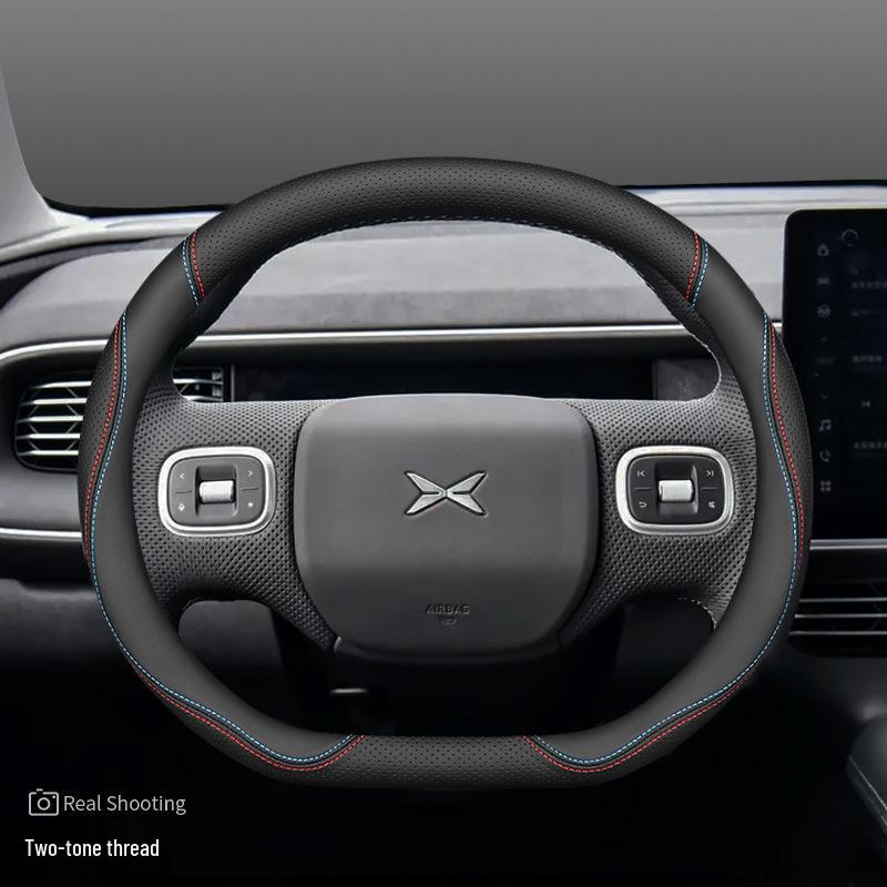 2023 Xiaopeng G6 Genuine Leather Steering Wheel Cover - Ultra-thin, Fits 22/23 New P7, P5, G3, G9