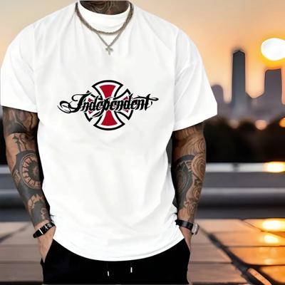 Skateboard T-Shirt - Mens Medium With Truck Logo Graphic Cotton White