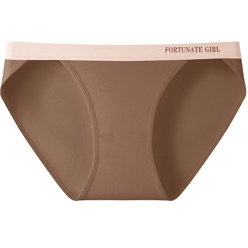 Damen Frühling und Herbst Neu Reine Baumwolle Antibakterieller Schritt Hoher Schlitz Dreieck Slip