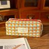 Crocheted Stylish Pencil Case—Cute and Minimalist Storage Pencil Case for Students—Large-Capacity Stationery Organizer