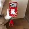Miffy Bunny Polka Dot Phone Case For iPhone Brown Clear Shockproof Protective Case With Star Pattern Cartoon Rabbit Phone Cover