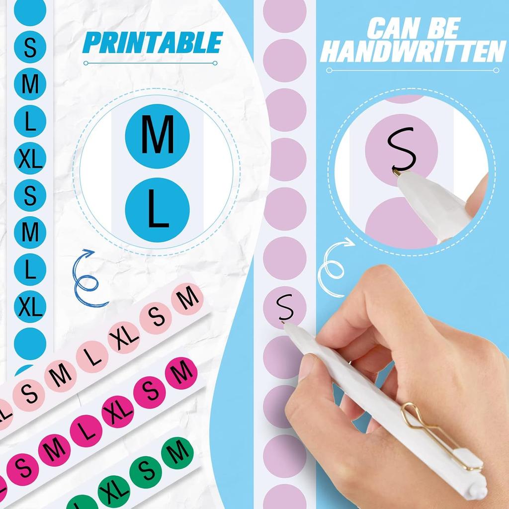 Gersoniel 15000 Pcs 3/4 in Round Color Coding Labels Roll Adhesive Solid Colors Dot Stickers Assorted Colored Circle Stickers Dot Label Stickers for