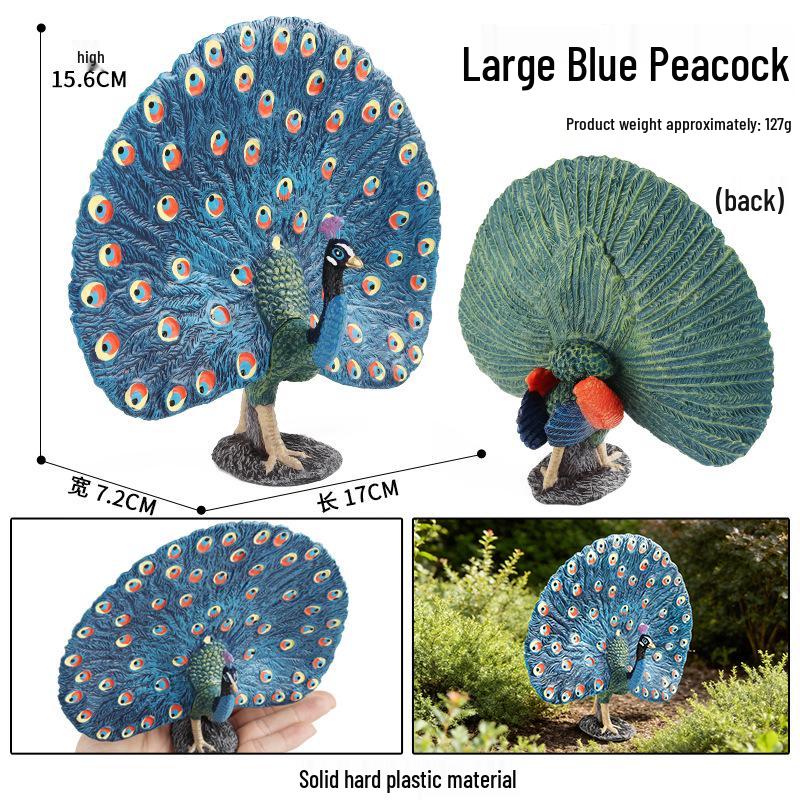 Kids' Bird Model Set: Toucan, Parrot, Ostrich, Peacock, Eagle, Pigeon, Owl.