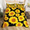 Sunflower Duvet Cover Twin Queen Yellow Flowers Bedding Set Botanical Floral Quilt Cover Garden Bloom Bedding with 2 Pillowcase