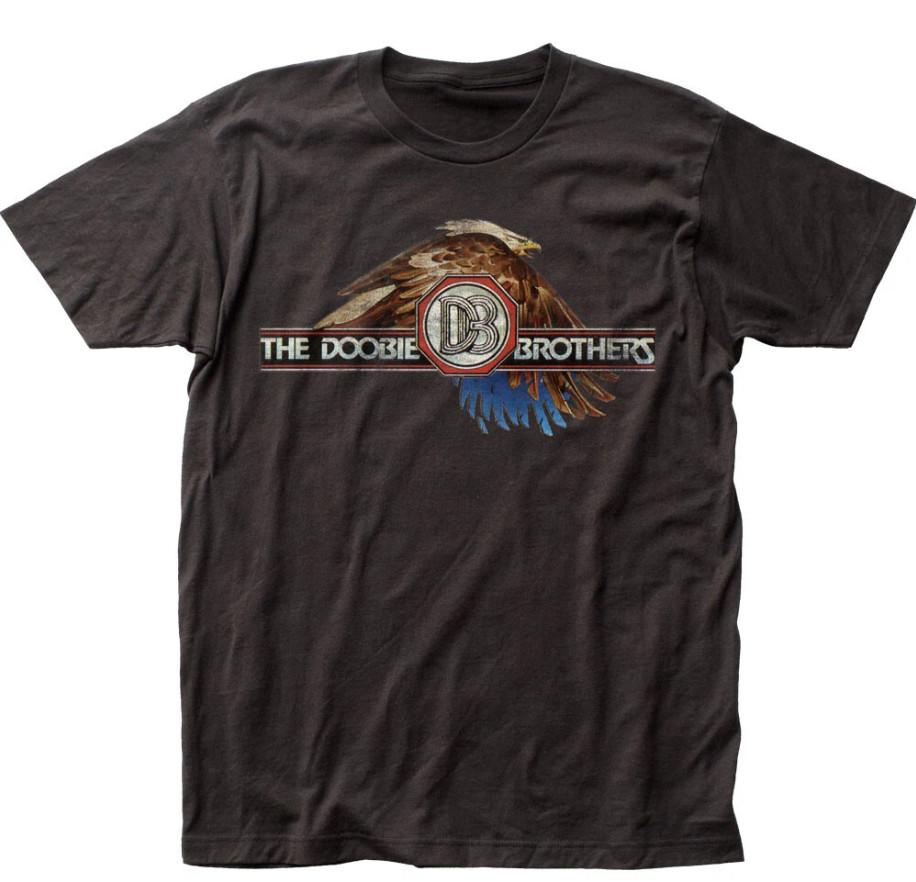 Футболка The Doobie Brothers Eagle – Мужская Классическая Рок-Музыкальная Футболка с Логотипом Группы Черный S–4XL Унисекс Футболка XL