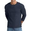 Men's Knit Crewneck Long Sleeve Color Top for Spring and Fall