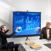 Projection Screen in 4:3 Format, Cinema Screen, Presentation Surface for Home or Office, Black