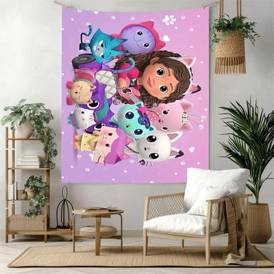 Cartoon Niedlich Gabbys5 Wanddeko Wandteppich Kunst Für Haustier Gedenken Geburtstag Hochzeitsparty Kulisse Familiengeschenk