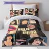 Billie Eilish Pattern Bedding,Quilt Set Quilt Cover Pillowcase Home Birthday Gift (1 * Duvet Cover + 2 * Pillowcase, Without Core)