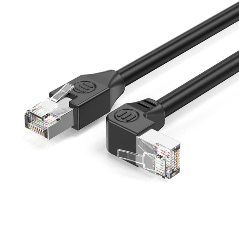 Cat5e Networking Cord with Angled RJ45 Connectors Flexible Cat5e Ethernet Networking Cable for Tight Space Electronics