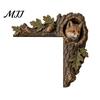 Charming Animal Door Topper Chipmunk Tree Hollow Topper, Squirrel Owl Wooden Frame Sign, Whimsical Handcrafted Wood Art Animals Corner Ornament,