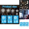 Weihnachts-Schneeflocken Statisch Haftende Fensteraufkleber PVC Für Feiertagsdekoration Set von Drei