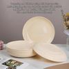 Evanda 8-Piece Plate Set, 24cm, Cheese White, Unbreakable Dishware, Made from Food-Grade Polypropylene, Heat and Cold Resistant, Microwave and