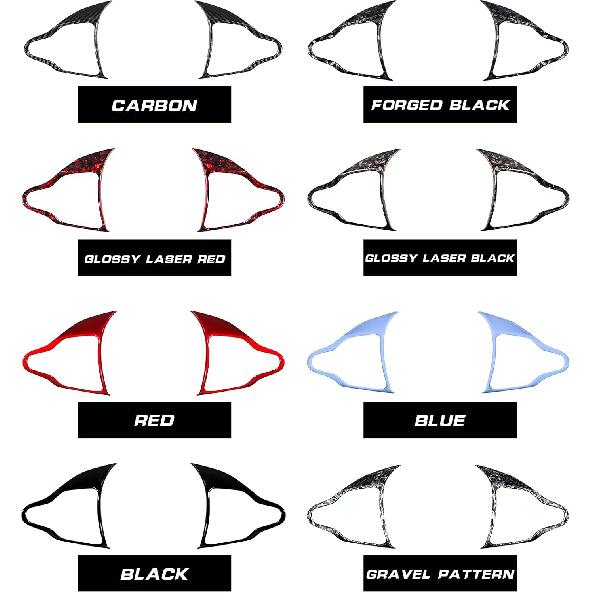 Carbon Fiber Style Steering Wheel Trim Control Button Cover Compatible with Hyundai Veloster JS N line 2019-2022 Hyundai Kona N hyundai i30 2017-2022