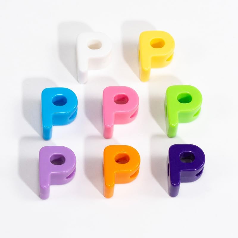 10PCS Colorful 26 Letter Beads 20mm Loose Beads Big Hole DIY Jewelry Making Kit Bracelet keychain for Educators to Learn Letters