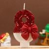 Xi Yin Birthday Number Candles 0-9, Creative Red Bow Design for Cake Decoration