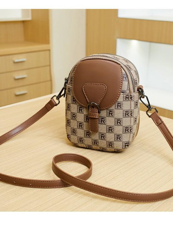 Retro Print Chic Women's Cell Phone Shoulder Bag - High-Quality, Versatile 2025 Design