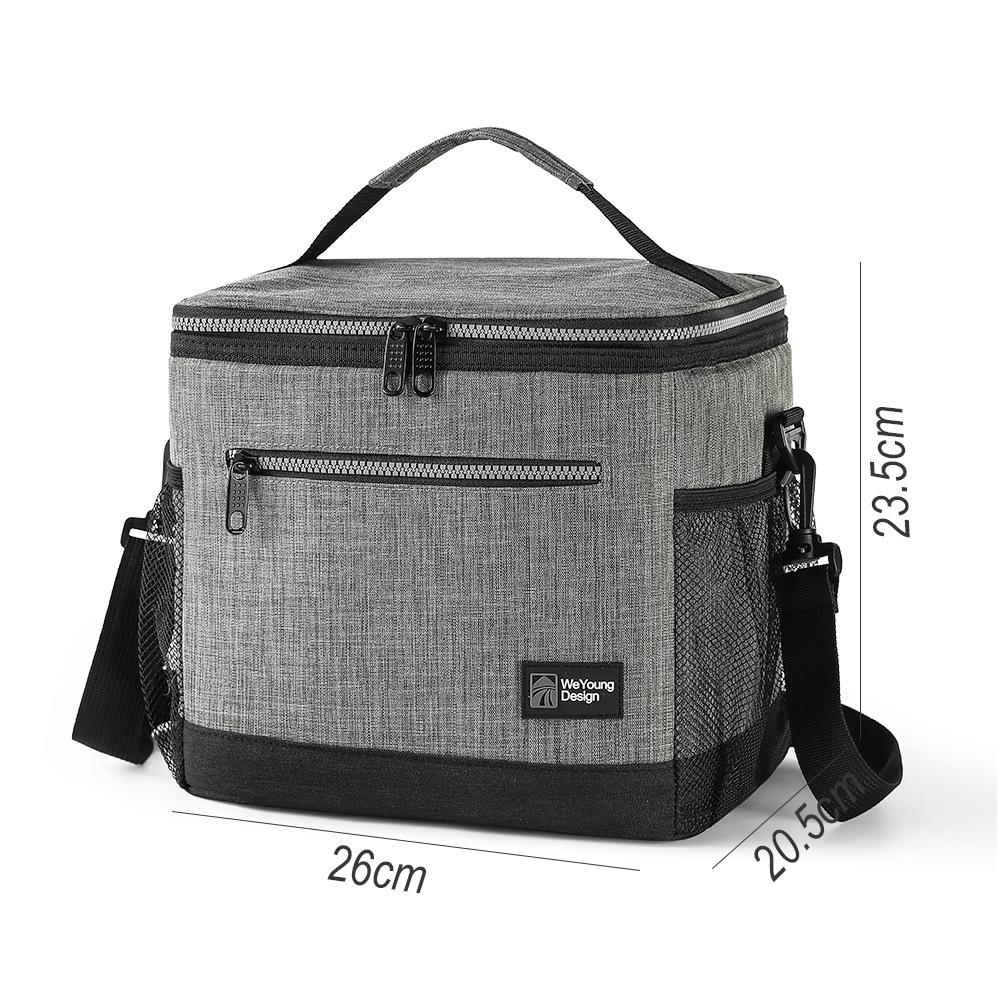 

Large Capacity Thermal Insulation Bag Outdoor Office Commute Fruits Bento Storage Lunch Bag Beer Beverage Thermal Cooler Bag сірий колір