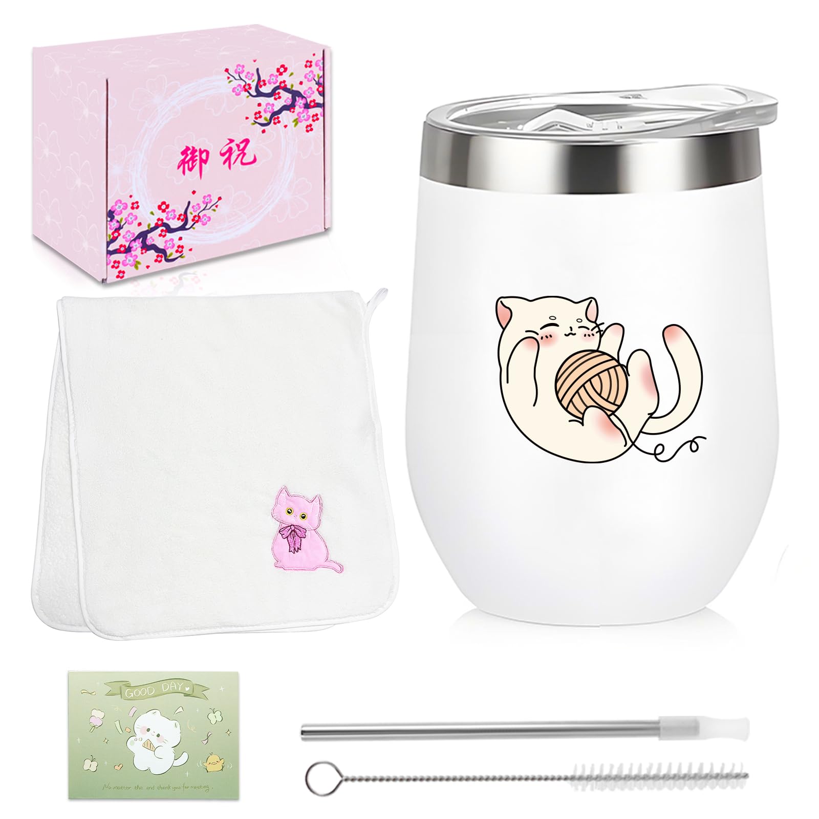 

Милый стакан с кошкой, идеально подходящий в качестве подарка на день рождения для вашей или для женщины. Оснащен крышкой и соломинкой для термоизоляции, что делает его практичным и стильным подарком для