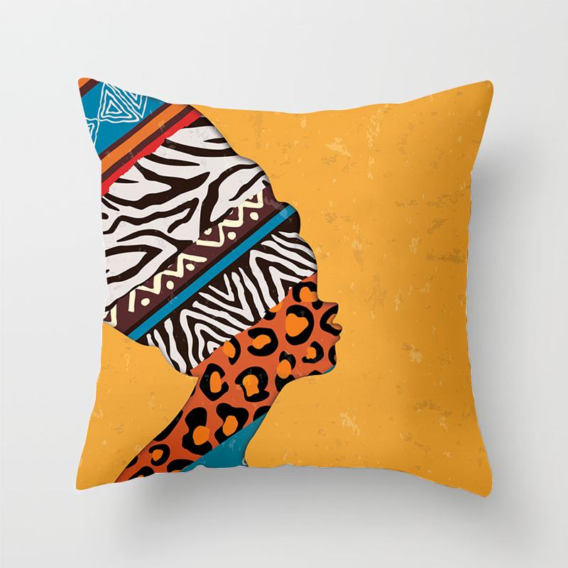African Style Printed Pattern Cushion Cover Pillowcase For Home Living Room Sofa Bedroom Decoration Polyester Pillow