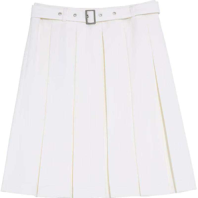 Betu Women s Belted A-line Pleated Skirt