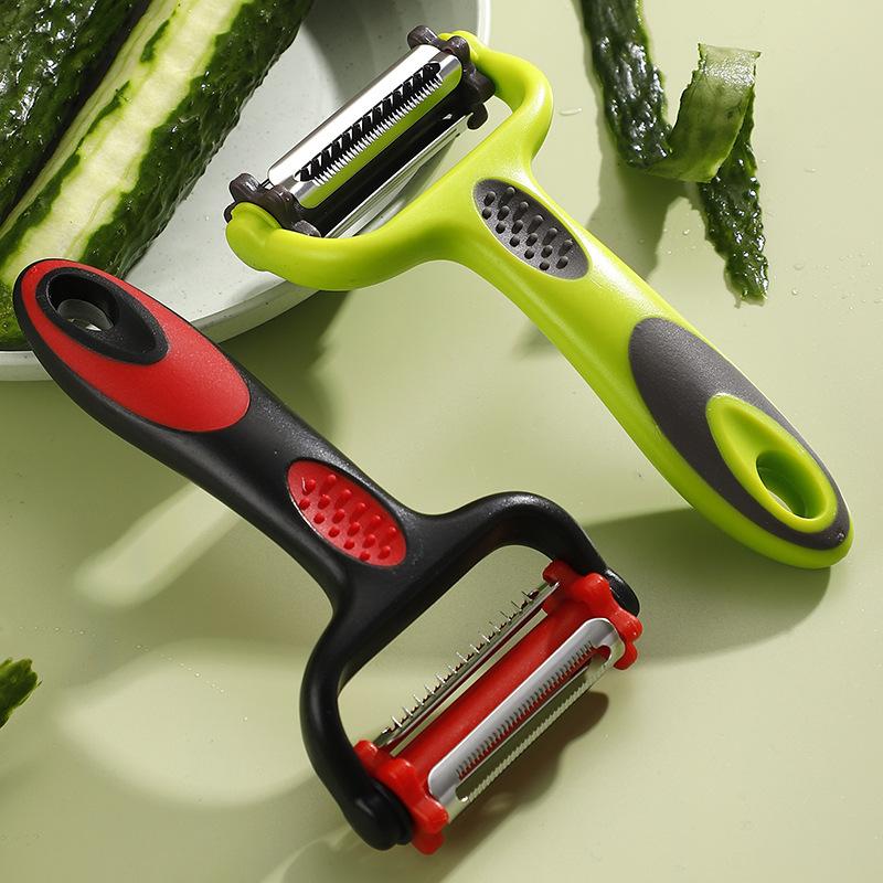 1PCS Kitchen Small Tool three in One Multifunctional Potato Peeler Vegetable Slicer Fruit Peeler Portable Stainless Steel Tool
