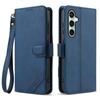 Portemonnaie-Hülle für Galaxy S24+ - Leder/PU, Blau, Mit Lanyard