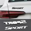 Naklejka na akcesoria samochodowe 1 szt. Stylizacja metalowa 3D chromowana czarna na bagażnik samochodu naklejka z napisem "Wyścigi sportowe" z literą logo i emblematem