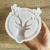 Silicone Mould for Circular Elk Pendant Making Handmade Christmas Themed Decoration Mould Holiday Wall Hangings Mould