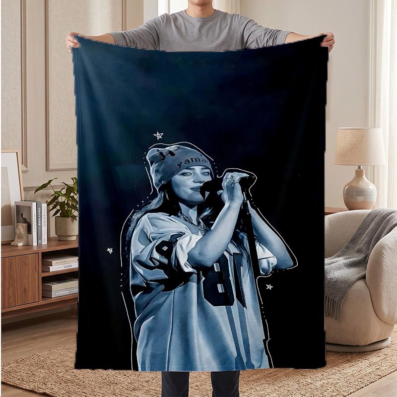 Billie Eilish Weiche Warme Flanelldecken Bequeme Decke für Heimdekoration Geschenke