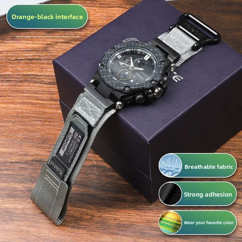 For Casio GSHOCK Heart of Steel Watch Strap GST-S130/S110/S120/W130L/B100/W300/400 Modifie nylon Watchband Wristband accessories